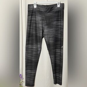 Adidas Climalite Black and Gray Patterned High Waisted Leggings Size XL